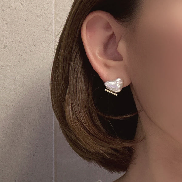 coeur  pearl baguette ピアス イヤリング