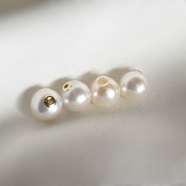 special freshwater pearl catch k18YG k18WG シリコン