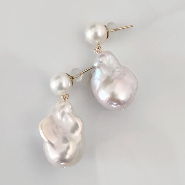 dot oyster baroque  pearl  ピアス イヤリング