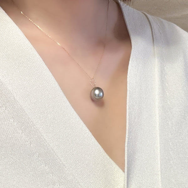 一点もの Tahiti  pearl 11.8mm pendanttop necklace