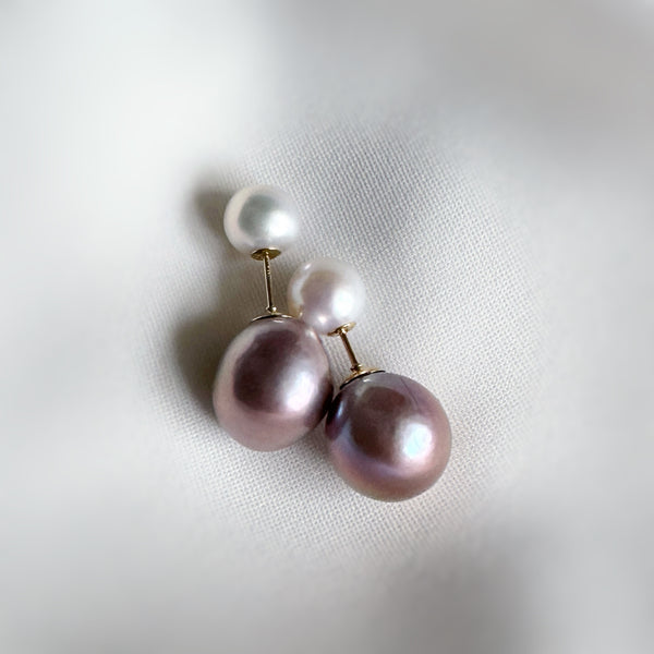 special freshwater pearl catch k18YG k18WG シリコン