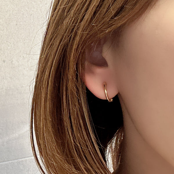 k10/k18 onyx coeur long chain  charm ピアス イヤリング 大
