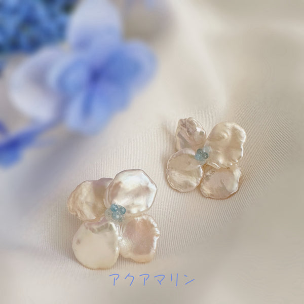 2way Hydrangea  wedding ピアス イヤリング