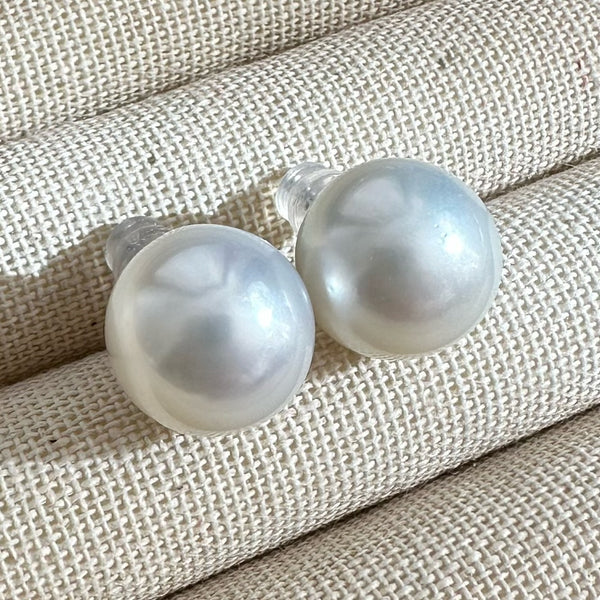 一点もの k14WG  South Sea pearl  ピアス 13.99mm