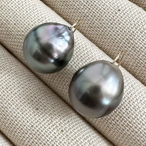一点もの k18 tahiti pearl  ピアス