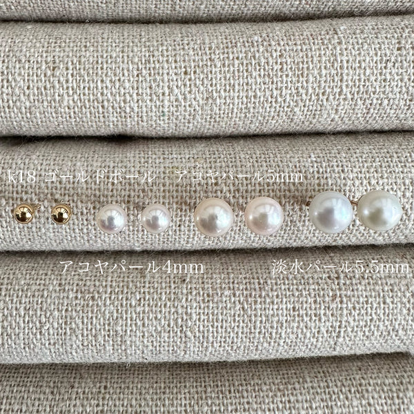 k10/k18 onyx coeur station  pearl charm ピアス イヤリング
