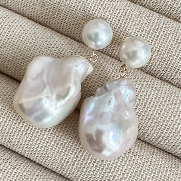 dot oyster baroque  pearl  ピアス イヤリング