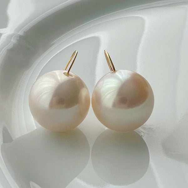 一点もの Special freshwater pearl 13.4mm ピアス イヤリング