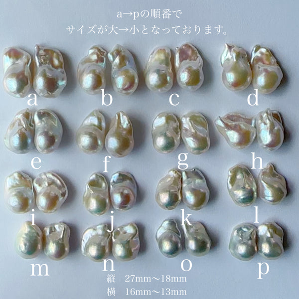 Baroque  pearl oyster  stud ピアス イヤリング