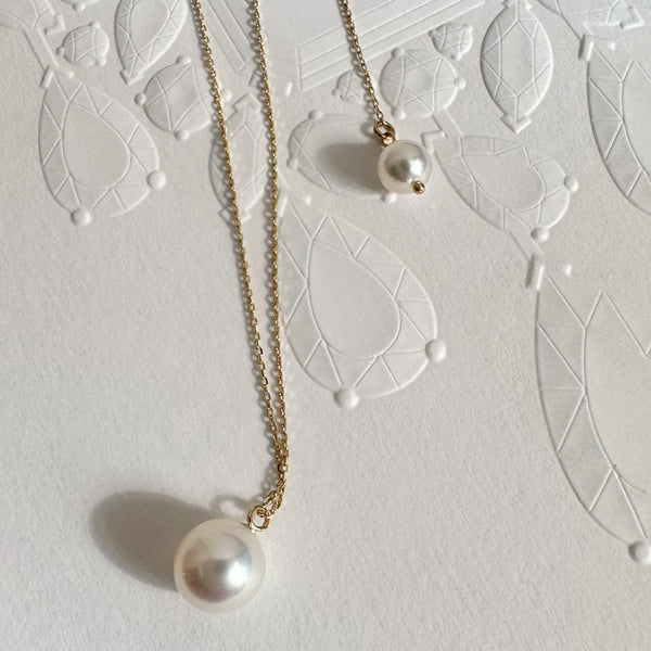 "mum マム"  single pearl necklace set