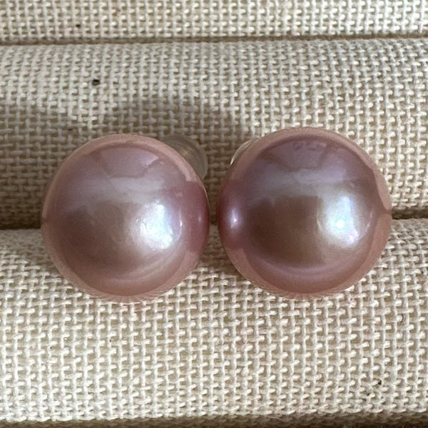 一点もの k18 pink  pearl 13mm  purple