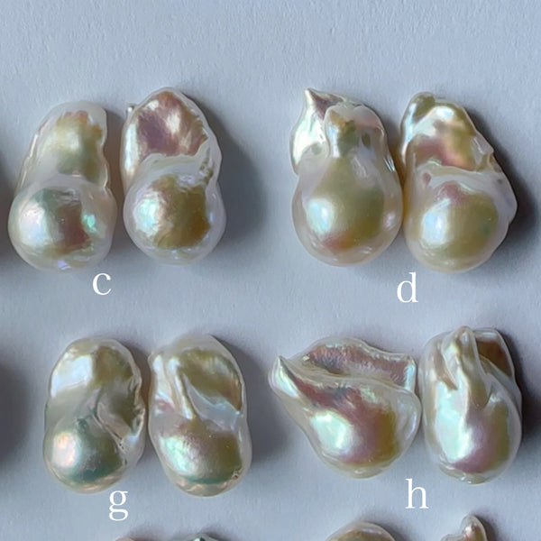 Baroque  pearl oyster  stud ピアス イヤリング