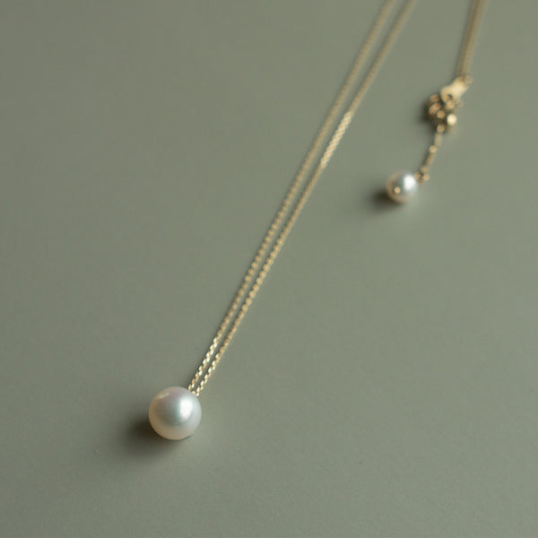 "mum マム"  single pearl necklace k10
