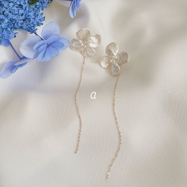 2way Hydrangea  wedding ピアス イヤリング