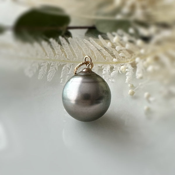 一点もの gray tahiti   pearl pendant top ネックレス