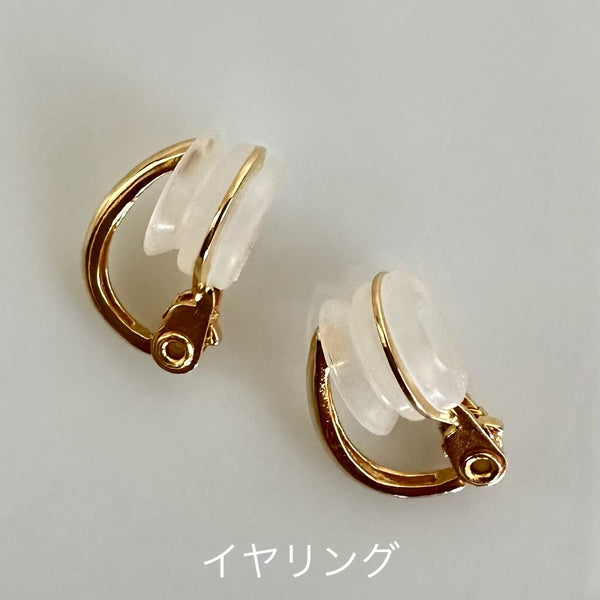 Tahiti keshi pearl 3 station ピアス イヤリング