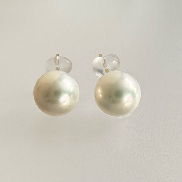 Fresh water  pearl round 8mm nudeピアス イヤリング - hikari pearl.