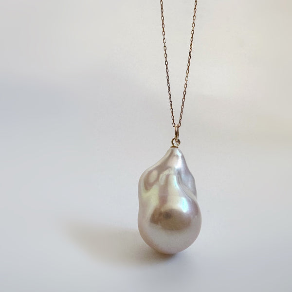 One-of-a-kind k10 baroque pearl pendant top