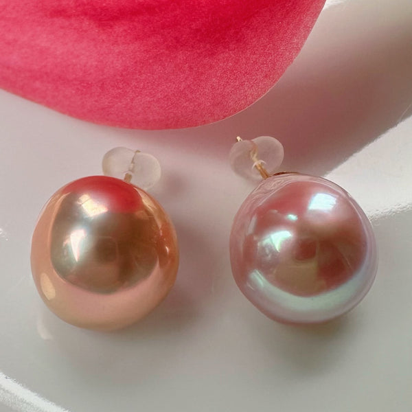 一点もの orange rose  pearl ピアス イヤリング