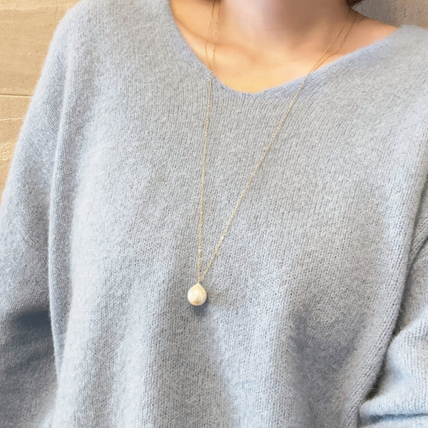 tear drop long necklace and earrings set