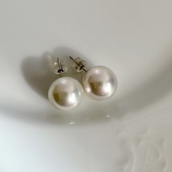一点もの k14WG  South Sea pearl  ピアス 13.99mm