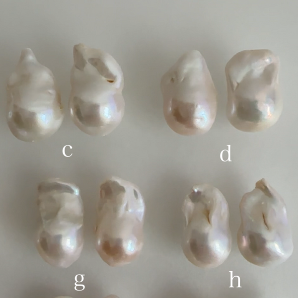 asymmetry silver petal oyster baroque  pearl ピアス イヤリング - hikari pearl.