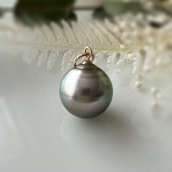 一点もの gray tahiti   pearl pendant top ネックレス