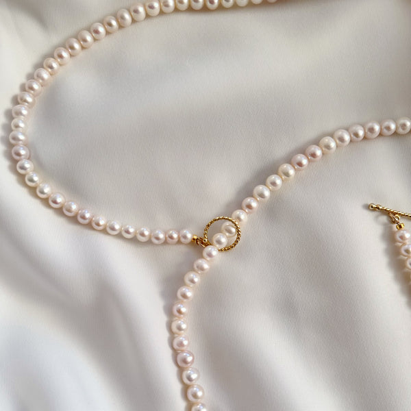 freshwater pearl long necklace
