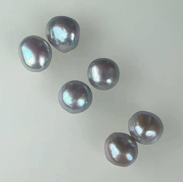 gray kobore  pearl nudeピアス イヤリング - hikari pearl.