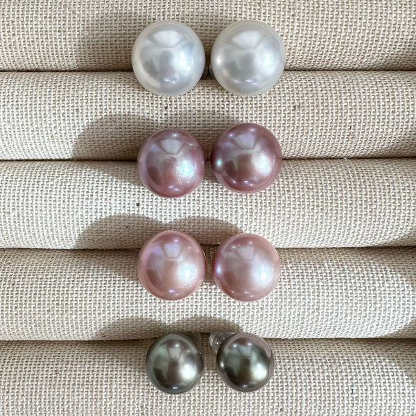一点もの k18 pink  pearl 13mm  purple