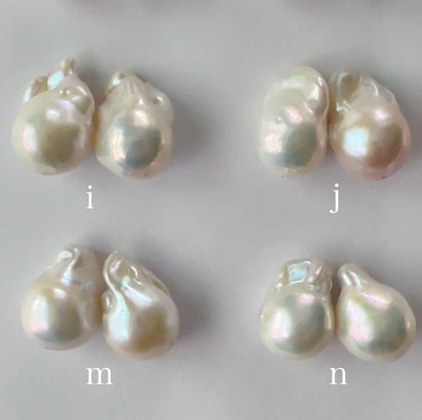 No.16 oyster baroque  pearl long wedding ピアス イヤリング - hikari pearl.