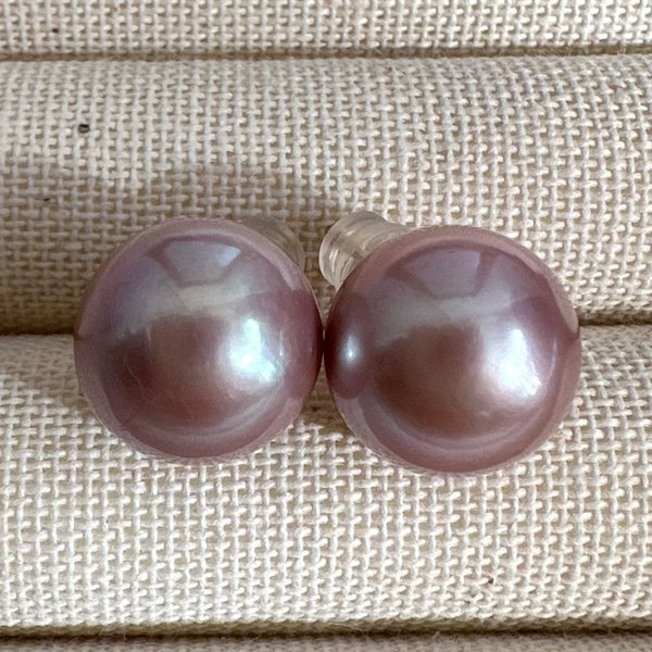 一点もの k18 pink  pearl 13mm  purple