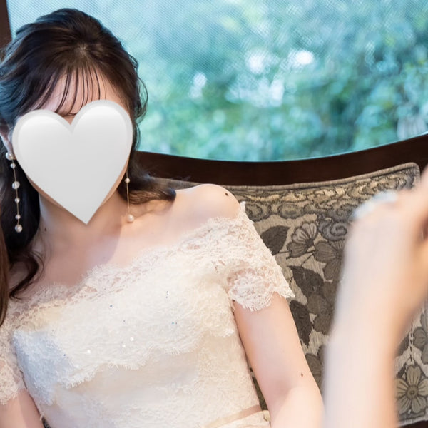 No.4 asymmetry  station pearl long weddingピアス  イヤリング - hikari pearl.