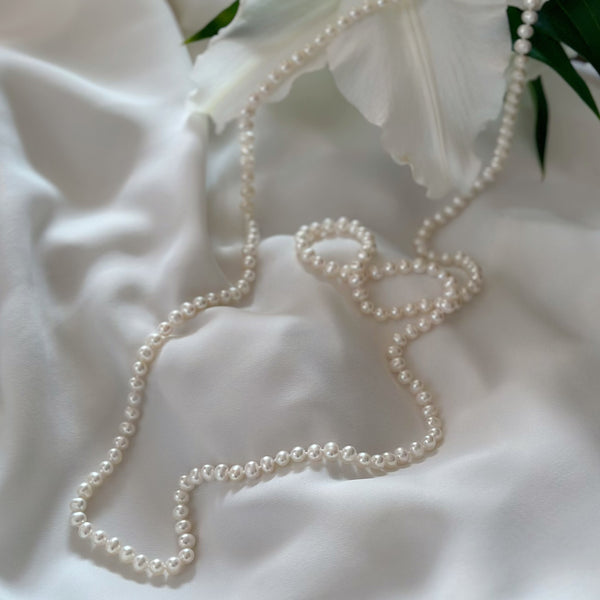 freshwater pearl long necklace all knot 120cm