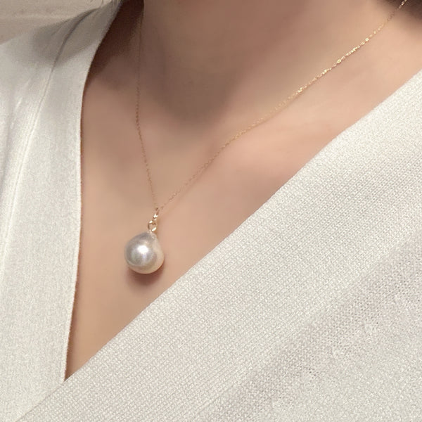 一点もの South Sea pearl  13.8mm pendanttop necklace