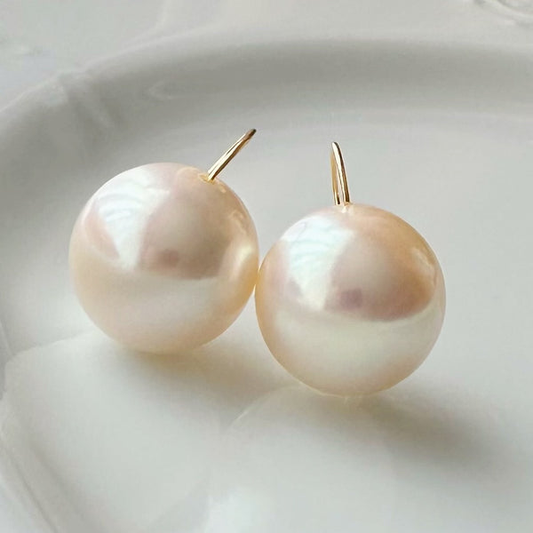一点もの Special freshwater pearl 13.4mm ピアス イヤリング