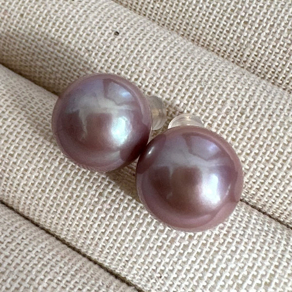 一点もの k18 pink  pearl 13mm  purple