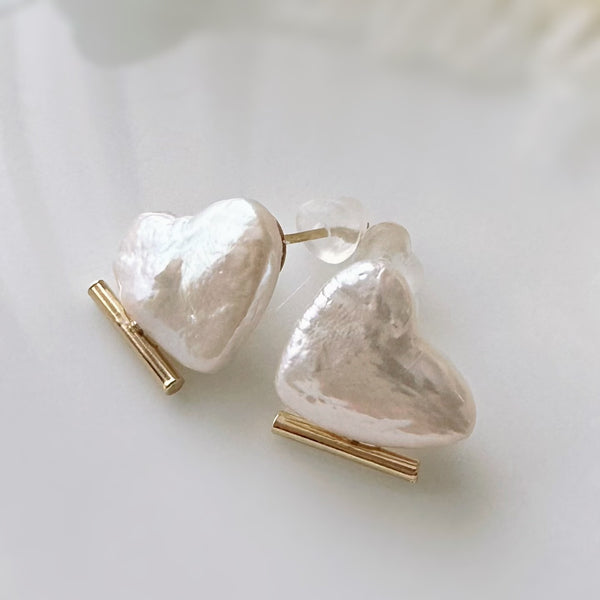 coeur  pearl baguette ピアス イヤリング