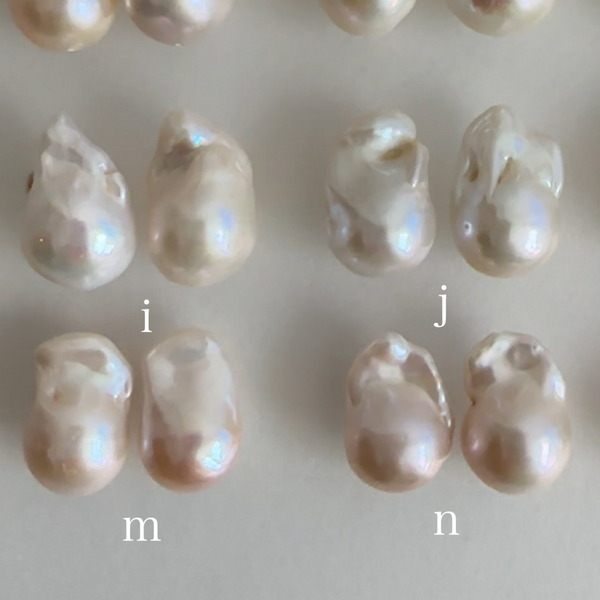 asymmetry silver petal oyster baroque  pearl ピアス イヤリング - hikari pearl.