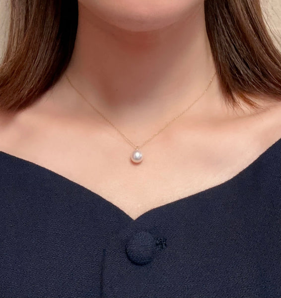 "mum マム"  single pearl necklace set