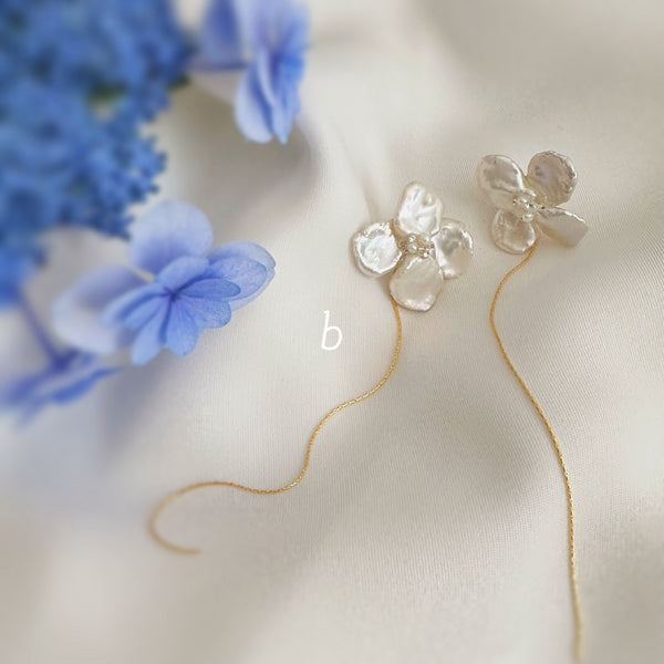 2way Hydrangea  wedding ピアス イヤリング