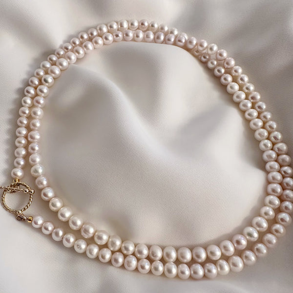 freshwater pearl long necklace