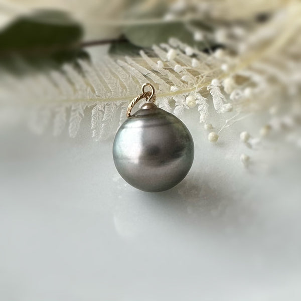 一点もの gray tahiti   pearl pendant top ネックレス