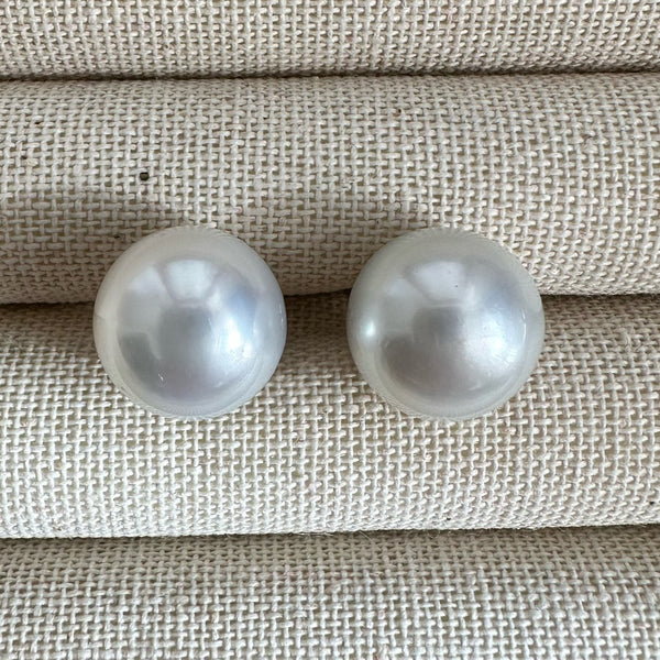 一点もの k14WG  South Sea pearl  ピアス 13.99mm