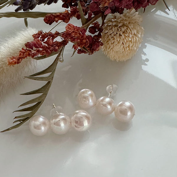 3 line baroque  pearl fresh water  ピアス イヤリング - hikari pearl.