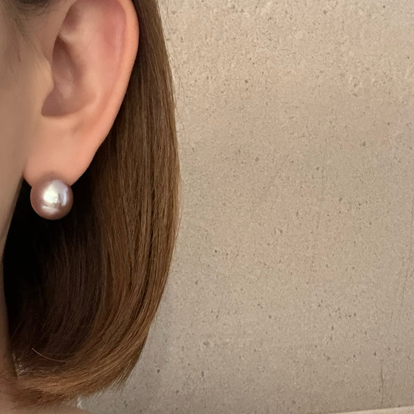 一点もの pink  metallic pearl  ピアス イヤリング