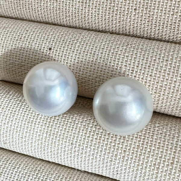 一点もの k14WG  South Sea pearl  ピアス 13.99mm