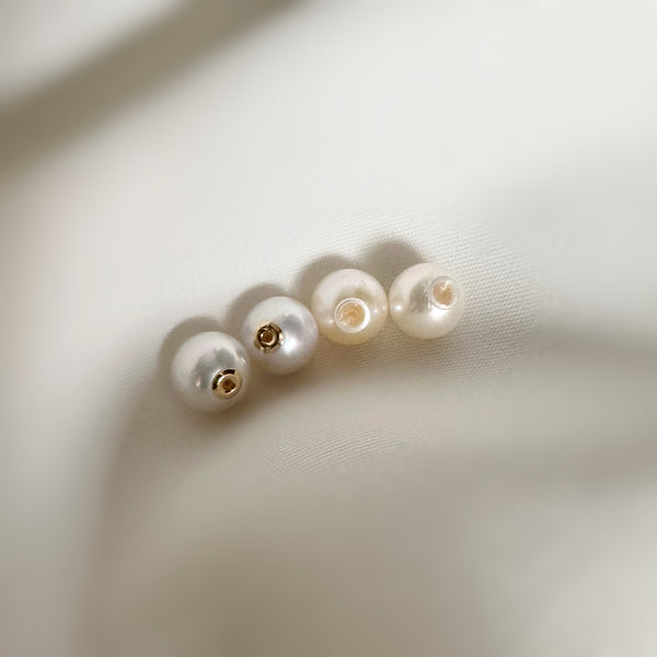 special freshwater pearl catch k18YG k18WG シリコン