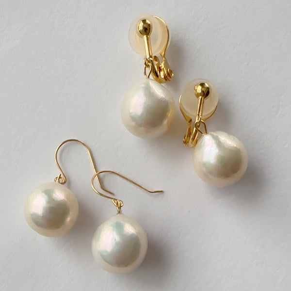 "Luxe Dropリュクス・ドロップ"
 ティアドロップパール ピアス イヤリング