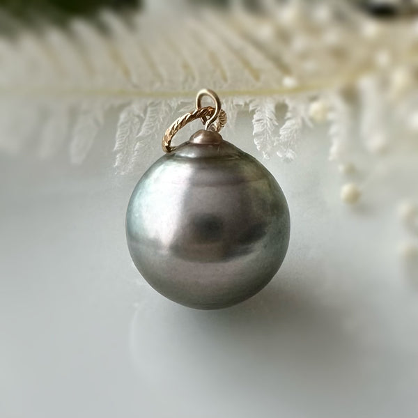 一点もの gray tahiti   pearl pendant top ネックレス